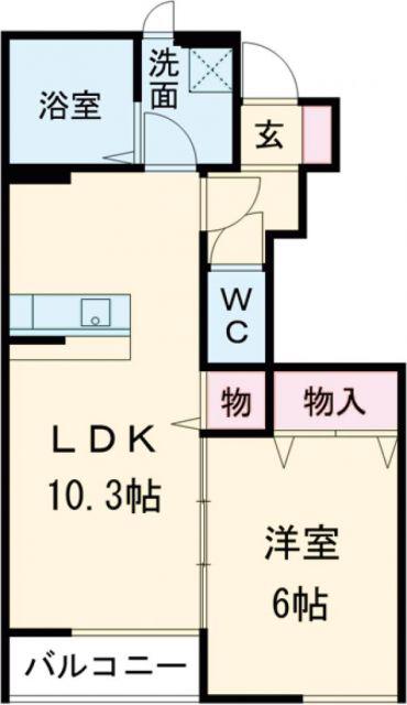タルガ・フローリオ弥生(1LDK/1階)の間取り写真