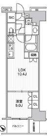 WORVE横浜伊勢佐木町(1LDK/4階)の間取り写真