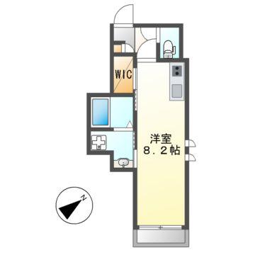 GRANDTICLANA(ワンルーム/1階)の間取り写真