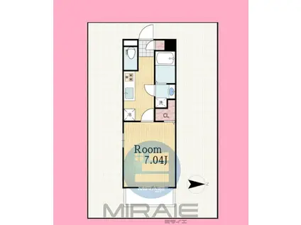 リコルテ大和中央(1K/3階)の間取り写真