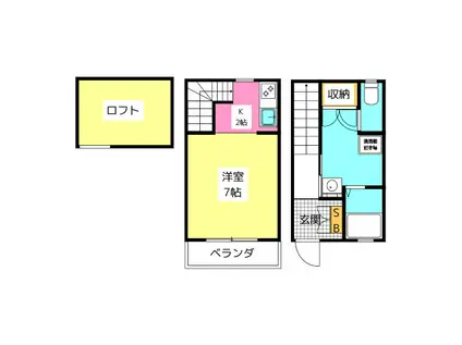 ピュアフリー高宮II(ワンルーム/1階)の間取り写真