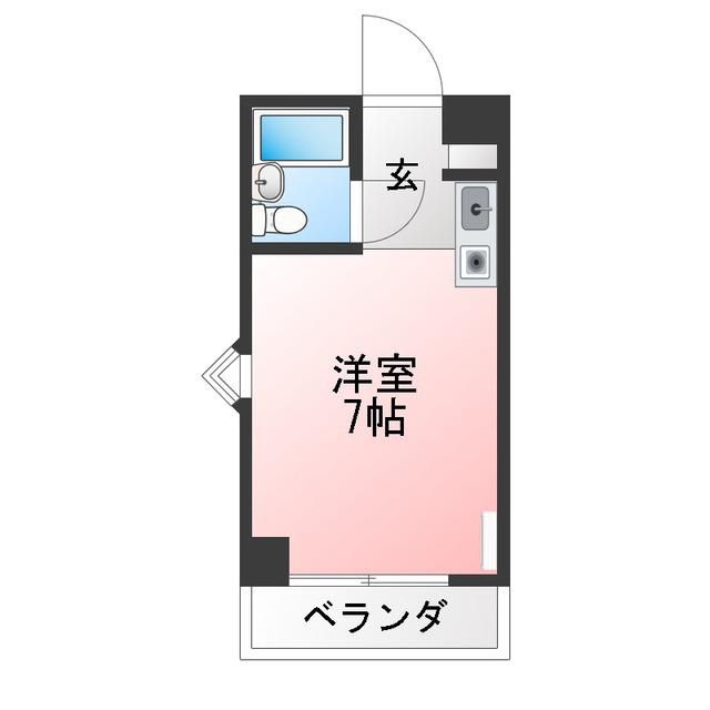 コートリーハウス横浜和田町(ワンルーム/3階)の間取り写真