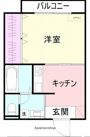 JR和歌山線 粉河駅 徒歩5分 2階建 築4年(1K/1階)の間取り写真
