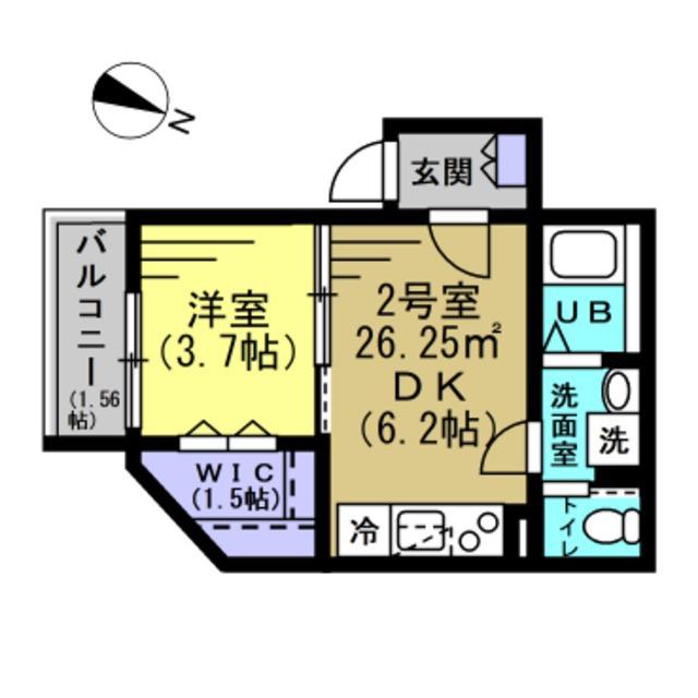 TF蘇我(1DK/1階)の間取り写真