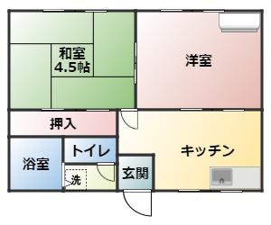 さつきコーポ(2DK/2階)の間取り写真