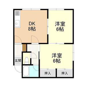 フラッツ328(2LDK/1階)の間取り写真