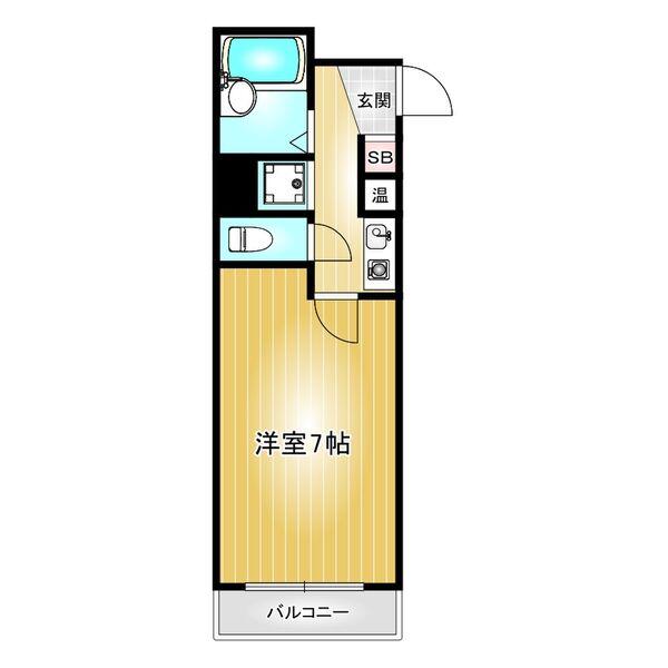 インペリアルルーム(1K/3階)の間取り写真