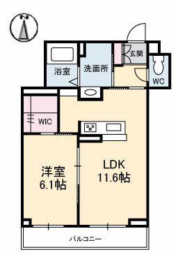 岡山電軌清輝橋線 東中央町駅 徒歩2分 4階建 築8年(1LDK/3階)の間取り写真