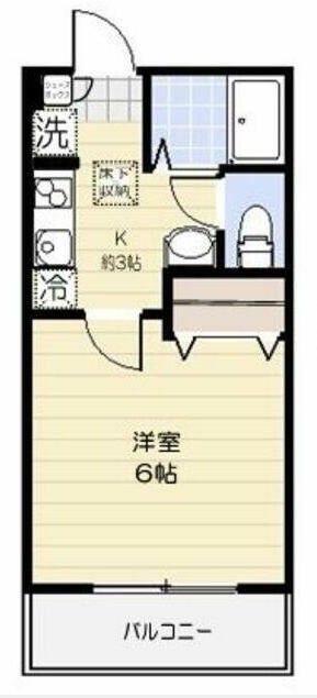 ラルーチェ明大前(1K/1階)の間取り写真