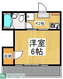 レイクサイドコーポ入曽(1K/1階)の間取り写真