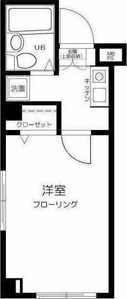 コスタシティ平井(1K/3階)の間取り写真