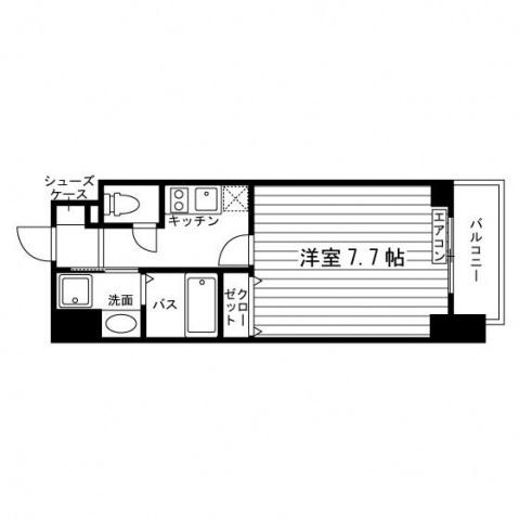 ARTIS仙台花京院(1K/9階)の間取り写真