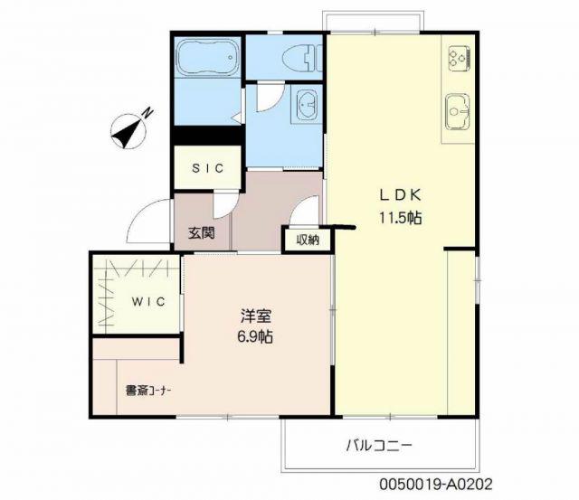 フォーレスO(1LDK/2階)の間取り写真