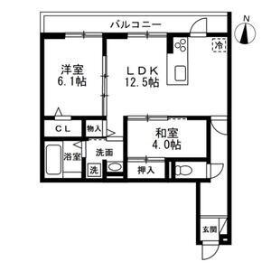 NOBLE RAFFINER 元町(2LDK/2階)の間取り写真