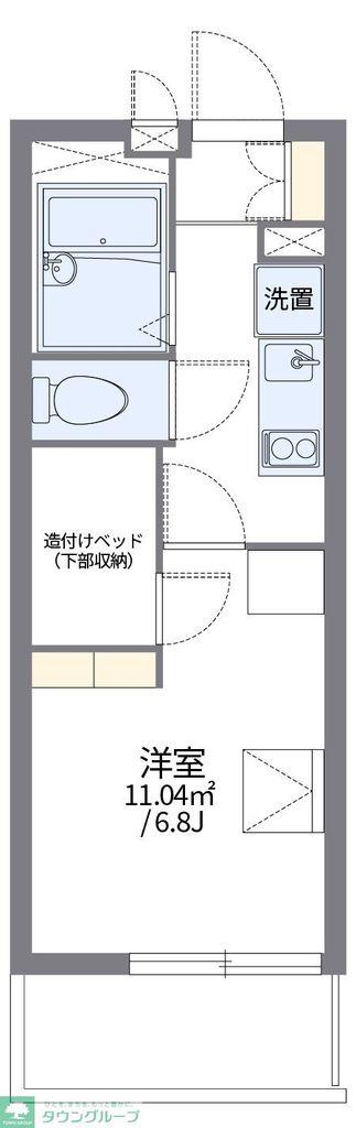 レオパレス庵(1K/3階)の間取り写真