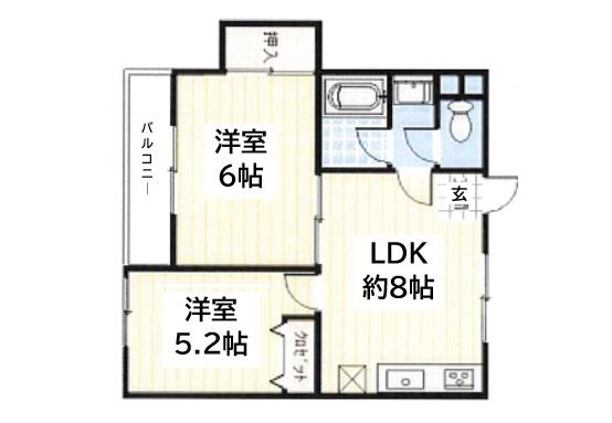 カーサ鈴蘭台II(1LDK/1階)の間取り写真