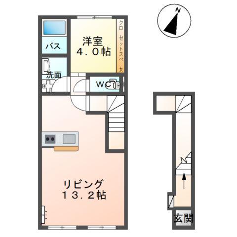 フラワーガーデン(1LDK/2階)の間取り写真