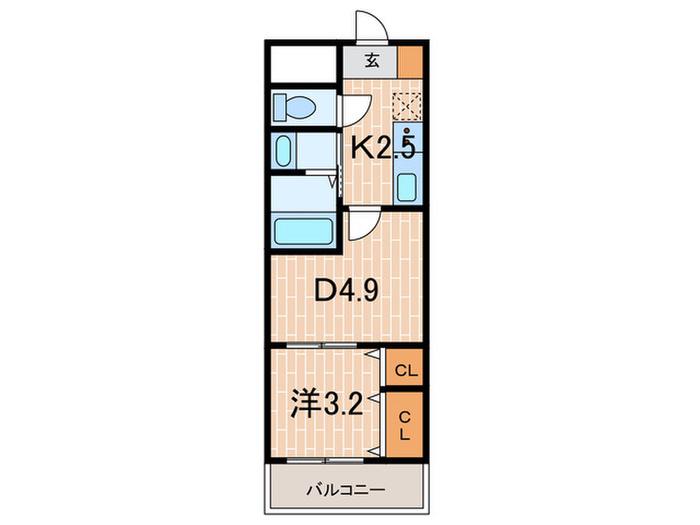 AILE上ヶ原(1DK/1階)の間取り写真