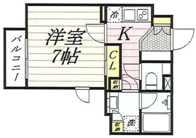 CLASSEUM飯田橋(1K/2階)の間取り写真