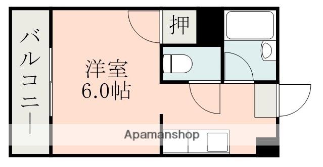 トミーズマンション(ワンルーム/3階)の間取り写真