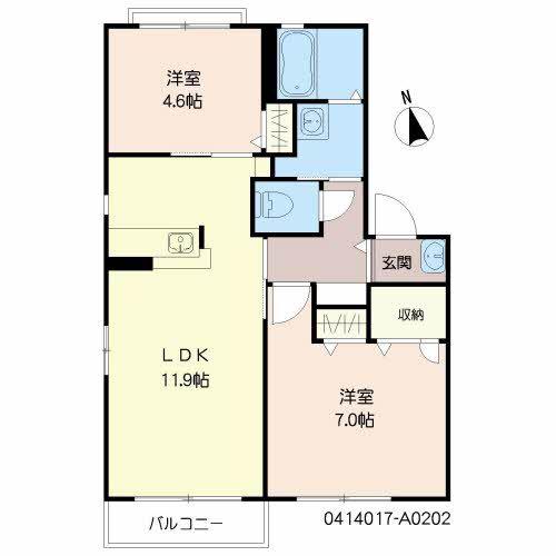オネスティM(2LDK/2階)の間取り写真
