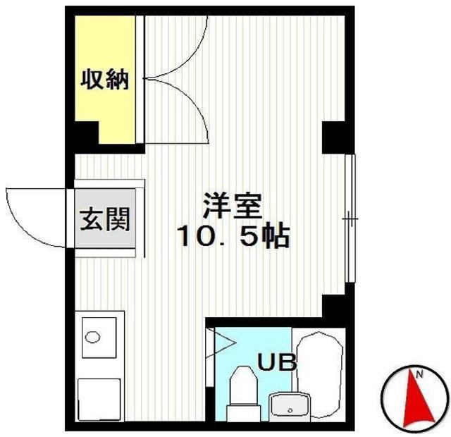ロータス日野(ワンルーム/4階)の間取り写真
