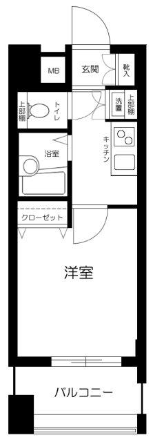 レジオス池袋イースト(1K/6階)の間取り写真