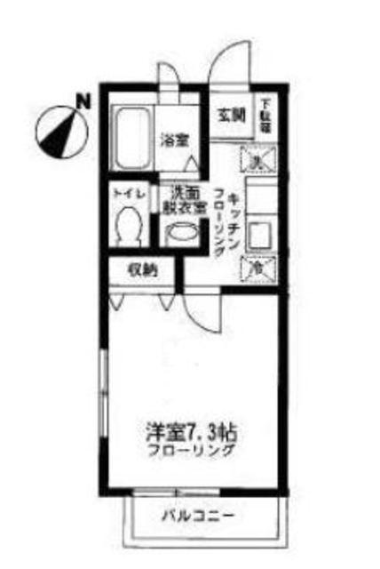 グレイシス東池袋(1K/1階)の間取り写真