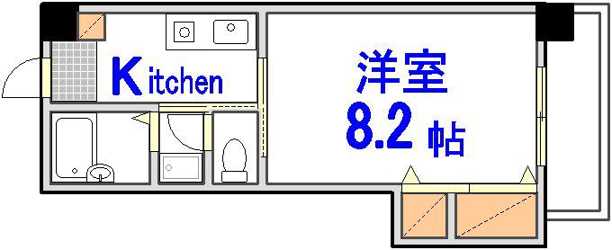 シャインプレイス(1K/3階)の間取り写真