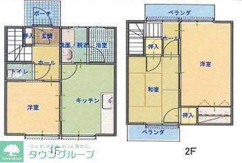 大栄コーポ B(3DK/1階)の間取り写真