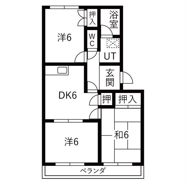 キャスリオン青山(3DK/4階)の間取り写真