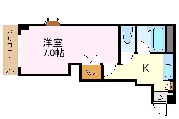 パール街路樹(1K/4階)の間取り写真