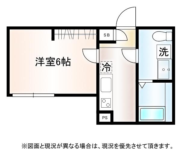 リオグレイス鴻巣(1K/1階)の間取り写真