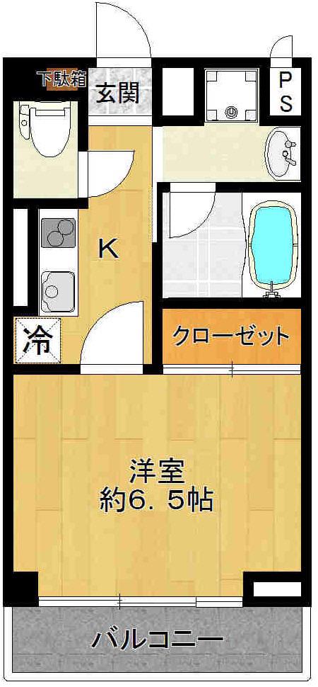 東京メトロ東西線 浦安駅(千葉) 徒歩26分 4階建 築12年(1K/2階)の間取り写真