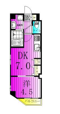 GRAF馬橋(1DK/3階)の間取り写真