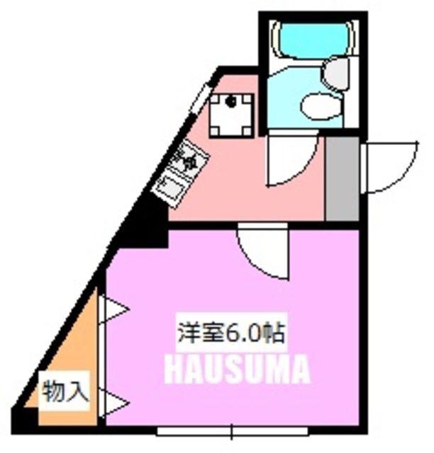シャンテ北大塚(1K/1階)の間取り写真