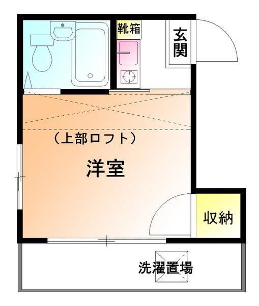 ベリエール鶴川(1K/2階)の間取り写真