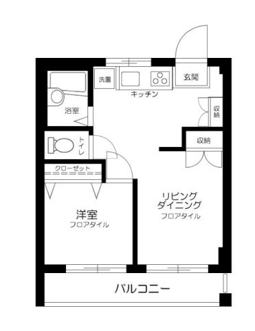 メゾン英(1LDK/3階)の間取り写真
