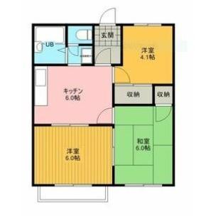RICHチェリーハイツ(3DK/2階)の間取り写真