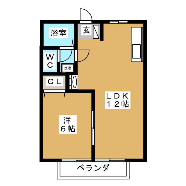 メゾン・エトワールA棟(1LDK/1階)の間取り写真