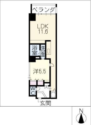 丸の内TERRACE(1LDK/8階)の間取り写真