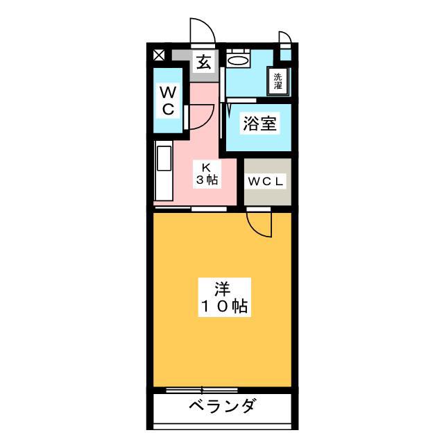 ラフィネ ONE(1K/1階)の間取り写真