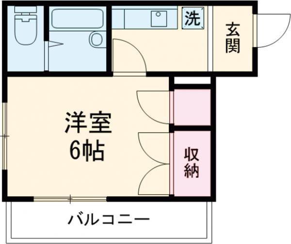 ティーエムコート(1K/1階)の間取り写真