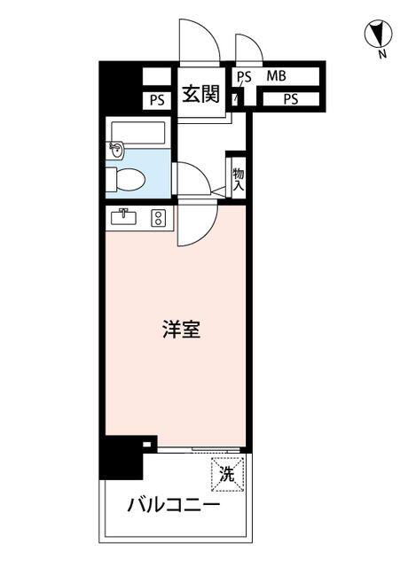 新宿御苑ダイカンプラザ(ワンルーム/7階)の間取り写真