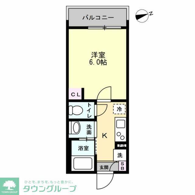グランフィーカ岩槻(1K/2階)の間取り写真
