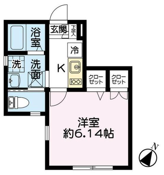 ライフ・コート鷺宮I I I(1K/1階)の間取り写真