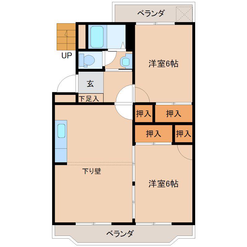 並木ハイツ(3DK/3階)の間取り写真