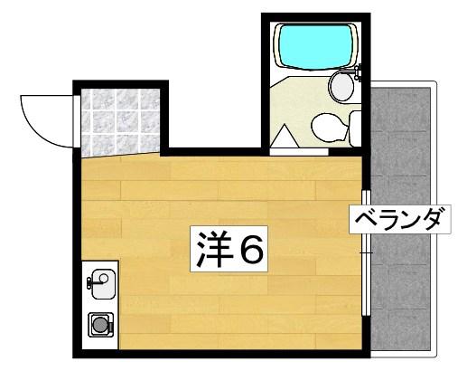 寝屋川コスモシティ(ワンルーム/3階)の間取り写真