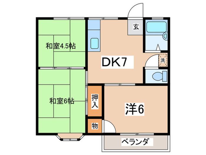 ストークシャトル(3DK/2階)の間取り写真