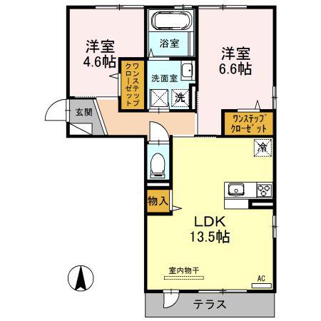 ディーバ(2LDK/3階)の間取り写真